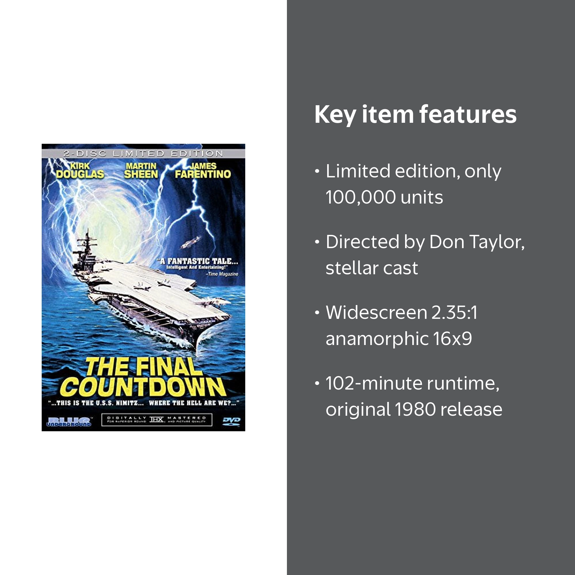 The Final Countdown Limited Edition DVD, 1980, Limited to 100,000