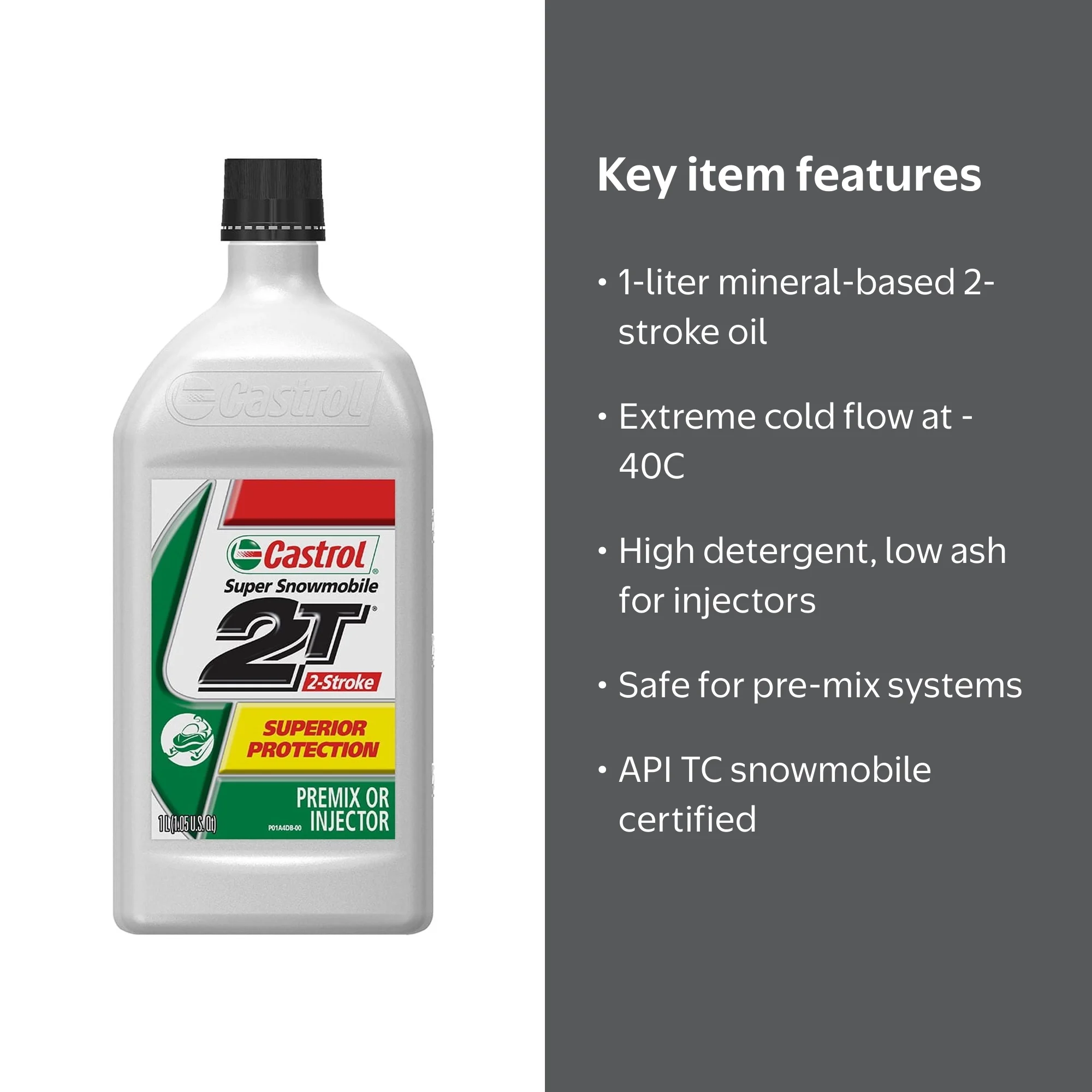 アクセサリー Castrol SUPER SPORTS 2-Stroke Oil Castrol 2T Snowmobile Oil | Vehicle oil for automotive - Walmart