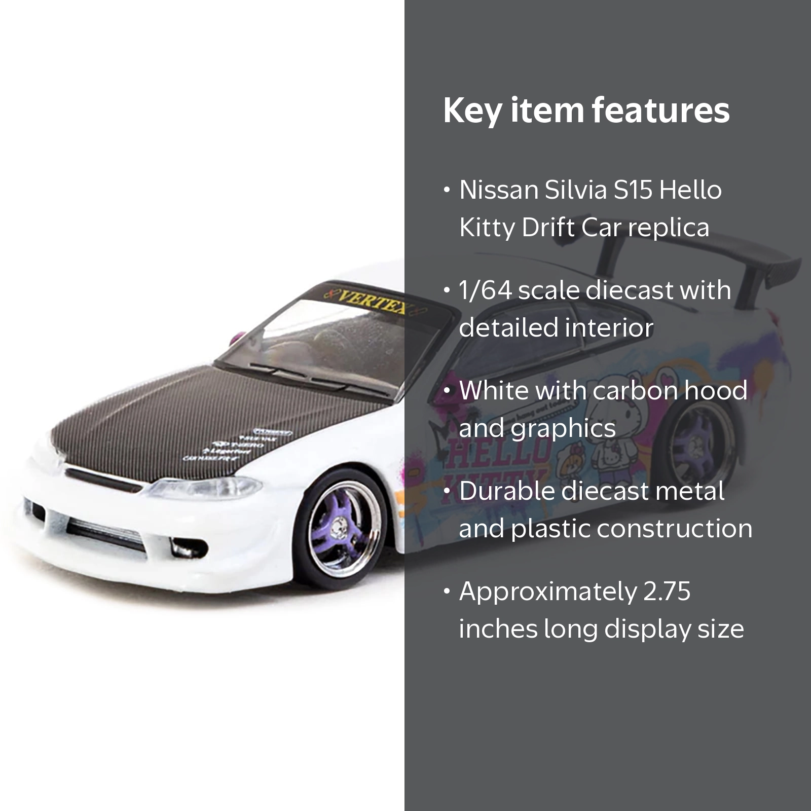 Palisades社　マペットショー　ロルフ　白タキシードフィギア プロモ用 Nissan Silvia (S15) Vertex RHD 