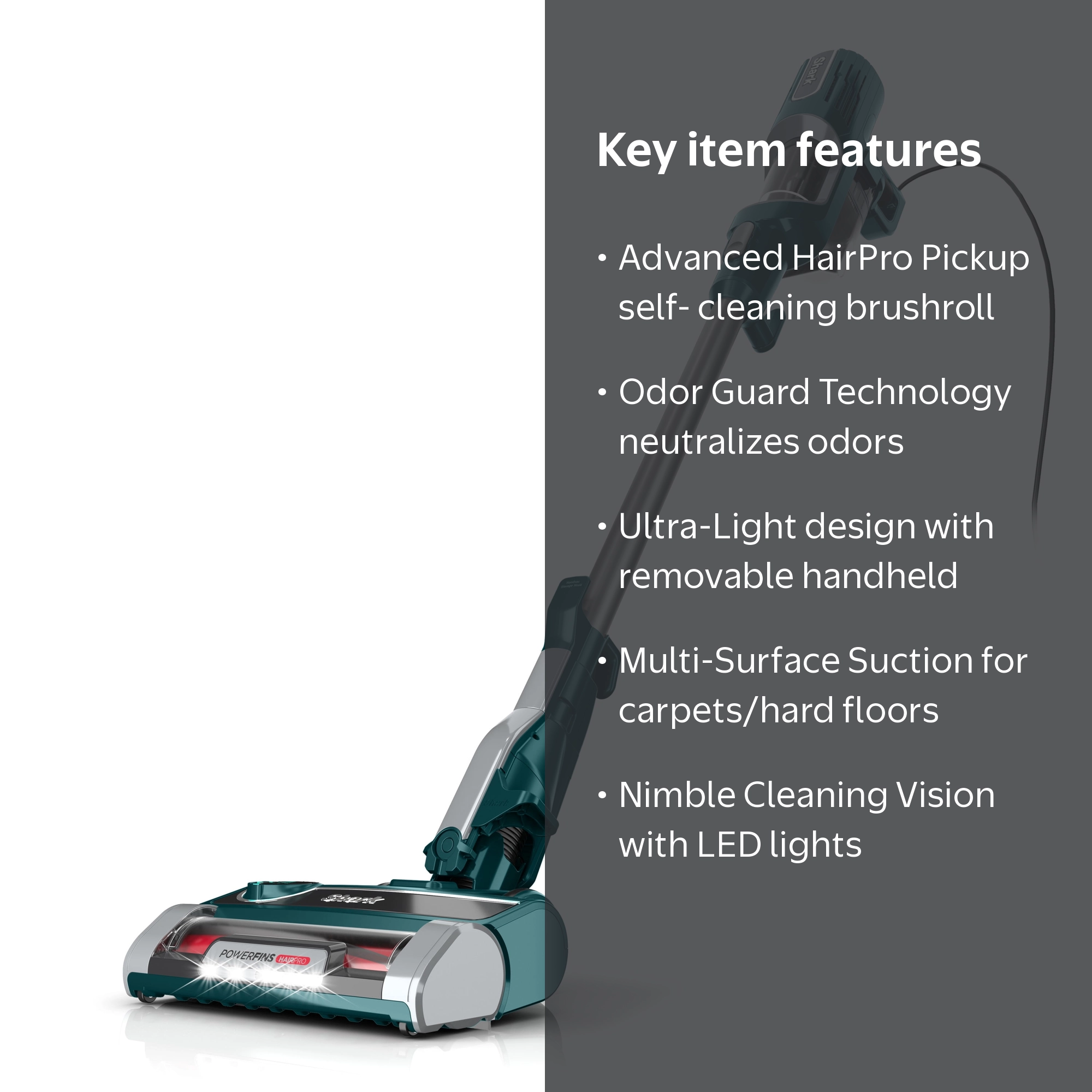 Shark, UltraLight PetPro Corded Stick Vacuum, HZ700, Blue