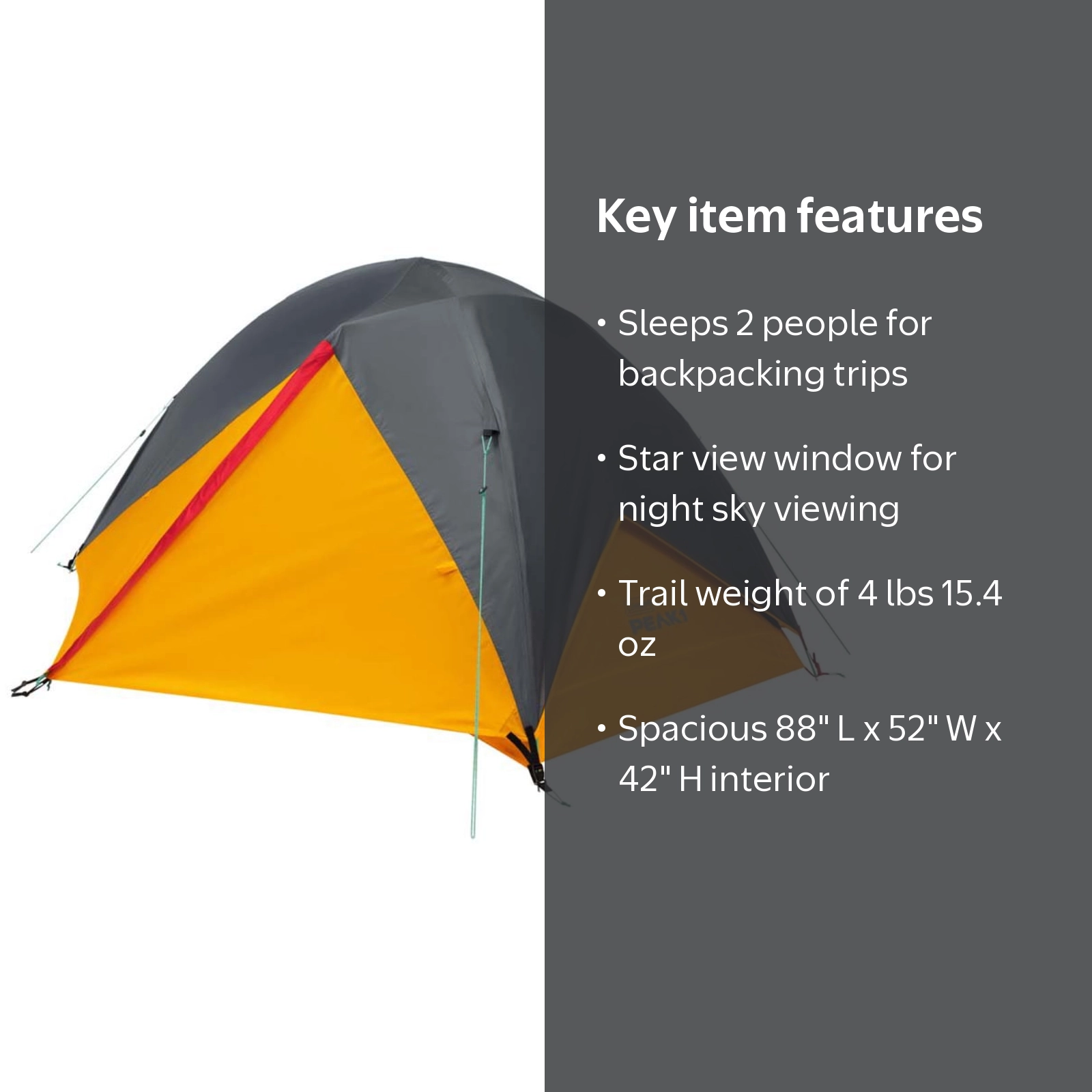 Coleman Peak1 2P Backpack Tent Marigold Dark Stone - Walmart.com