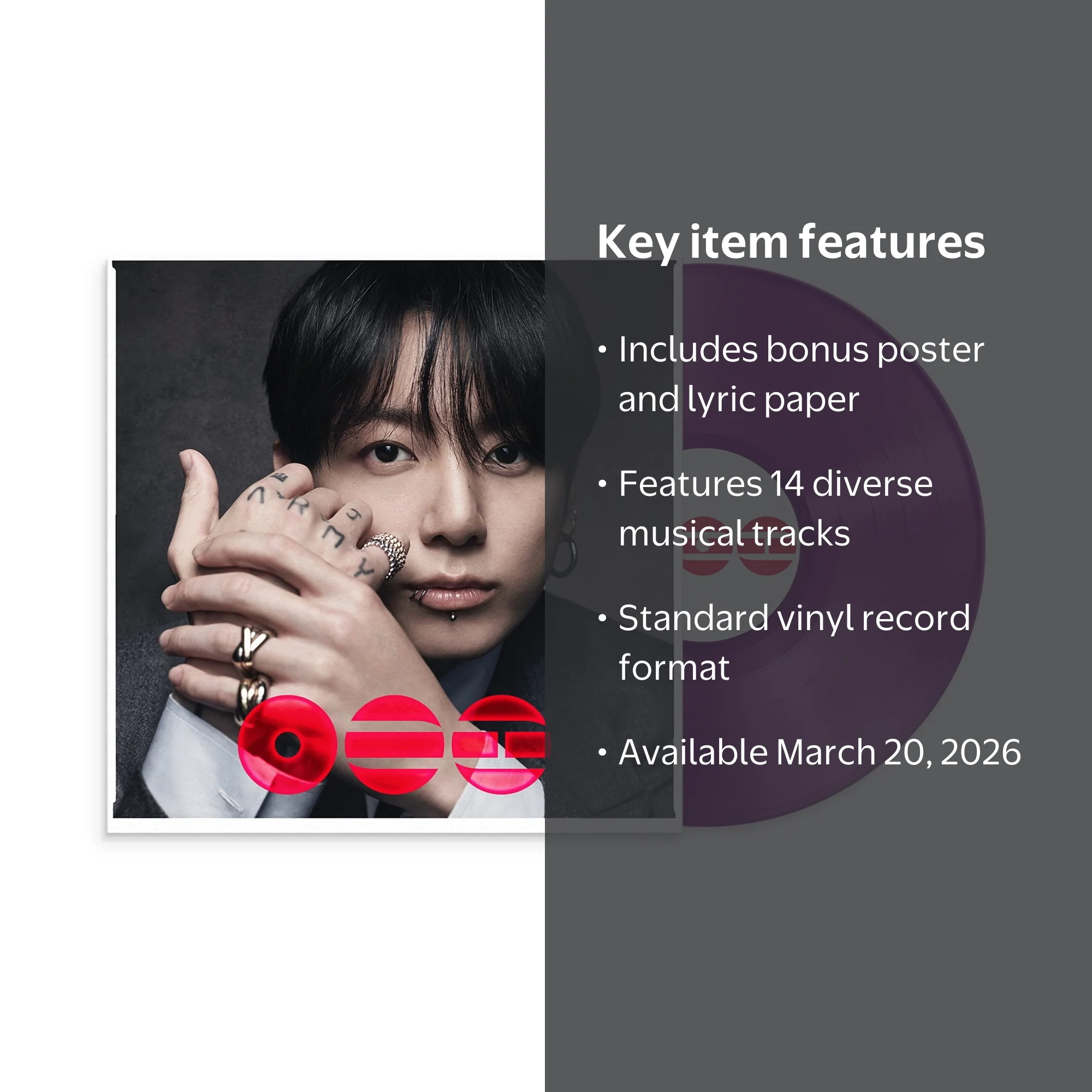 BTS - [ARIRANG] 5th Album STANDARD VINYL JUNG KOOK ORCHID Version