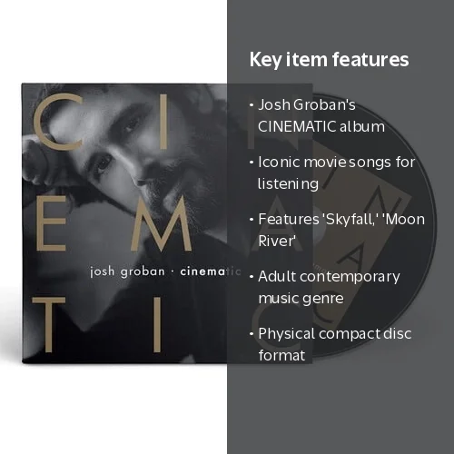 【CD】Josh Groban / CINEMATIC PHOTOBOOK CD Reprise / WEA, CD, CINEMATIC, Movie Songs by Josh Groban - Walmart.com