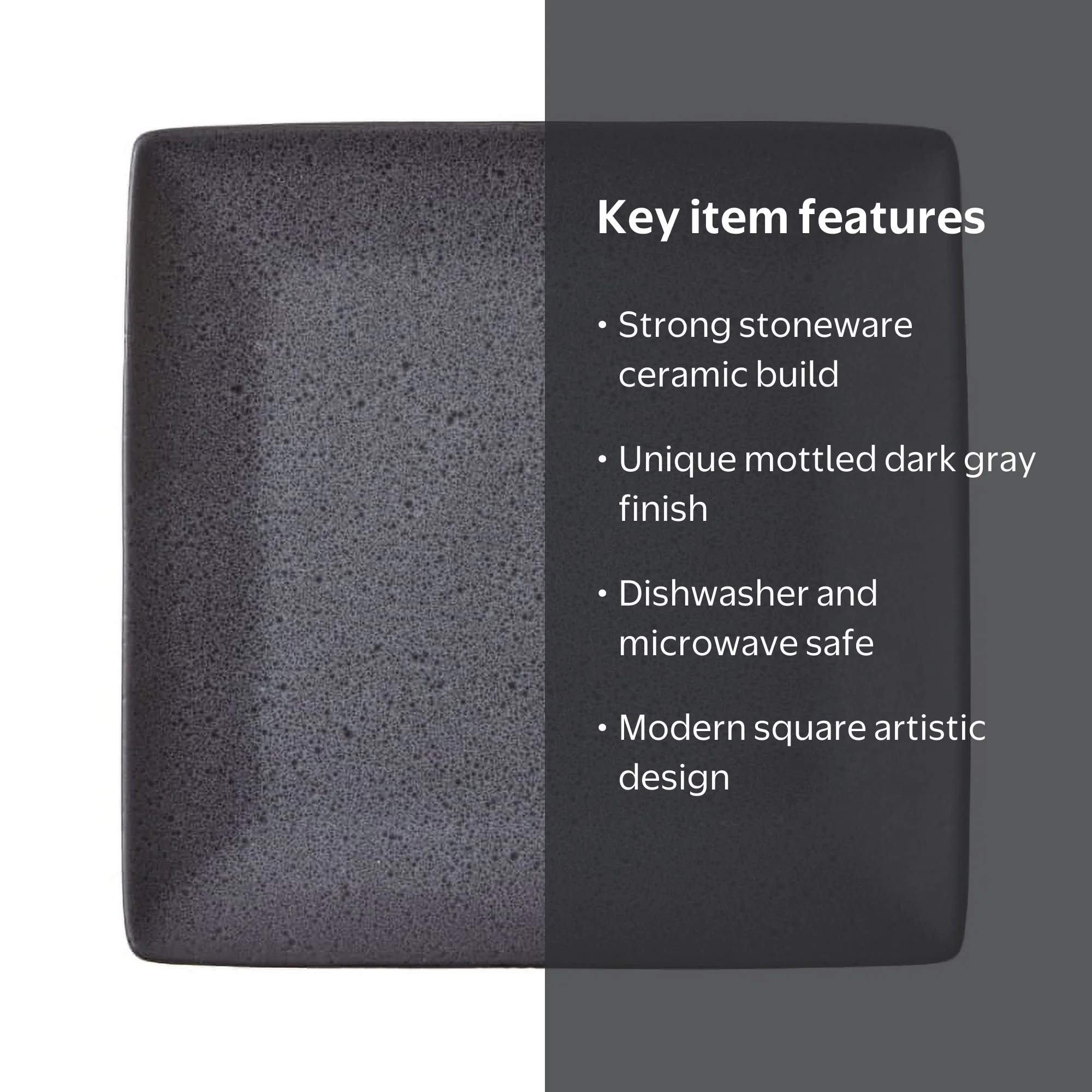 Better Homes & Gardens Anderson Dark Gray Square-Shaped Dinner