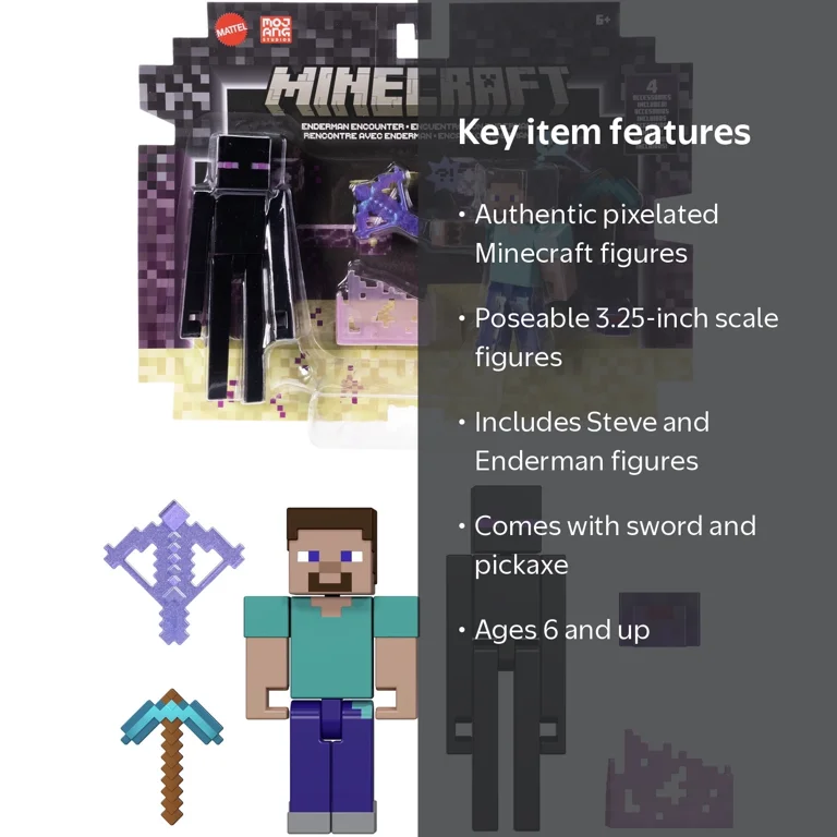 Mattel - Minecraft 3.25'' Enderman Encounter Storypack - Walmart.com