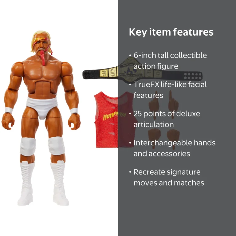 WWE Elite Hulk Hogan Action Figure, Greatest Hits 6-inch