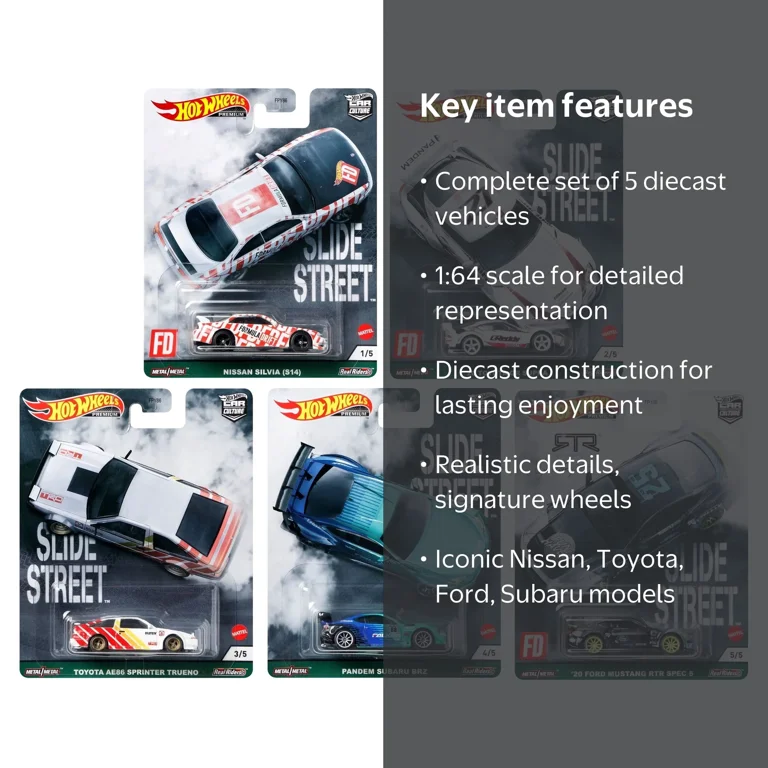 Hot Wheels Car Culture 2021 - Slide Street 957E 5ct - Walmart.com