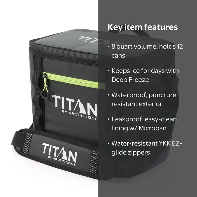 TITAN Fitness アルミニウム マグネット カラー １ペア（2個） Titan by Arctic Zone 12 Can Waterproof Welded Soft Cooler, 8 Quart