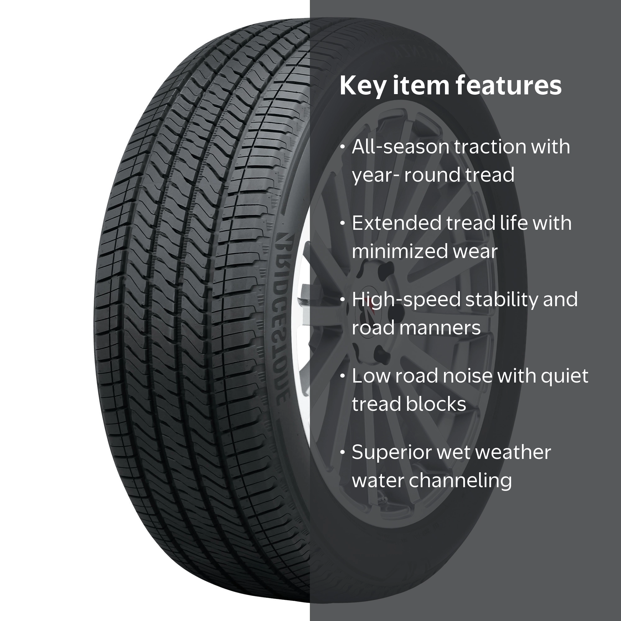 Bridgestone Alenza A/S 02 Tire 275/60R20 115S, Fits 2016-23 Ram