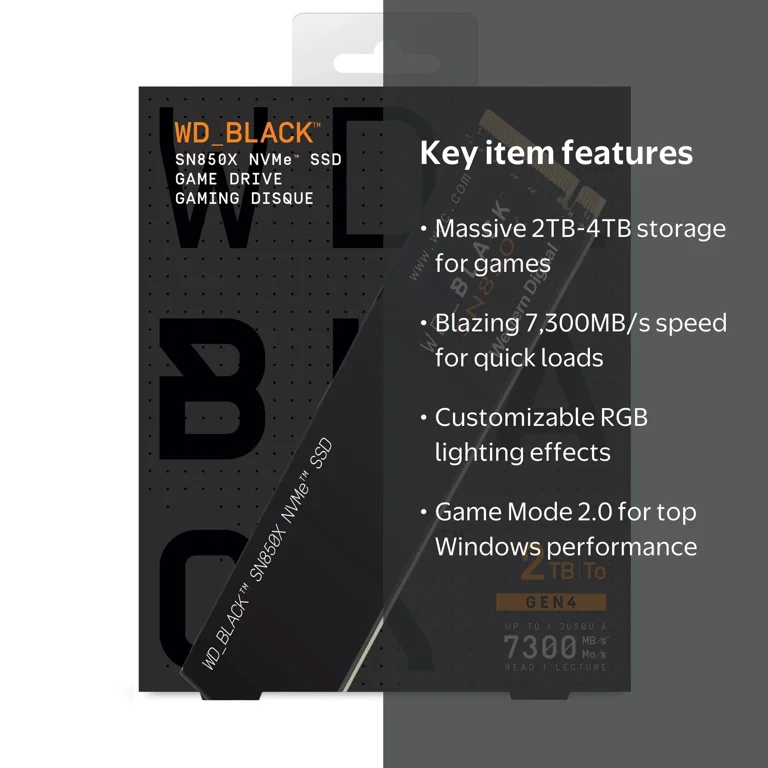 WD_BLACK SN850X 2TB NVMe Internal SSD, Fast Gaming, Top