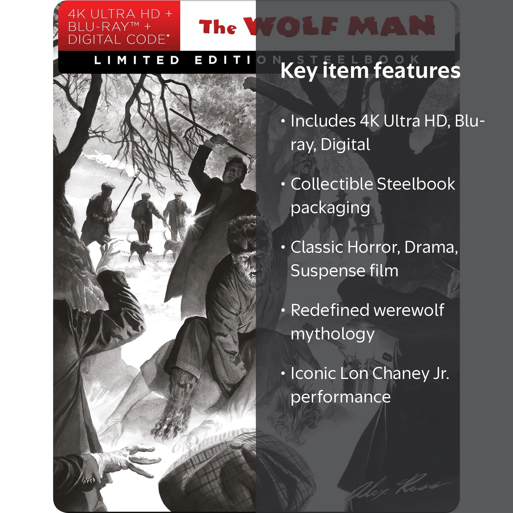 The Wolf Man (1941) (Walmart Exclusive) (Steelbook) (4K Ultra HD +