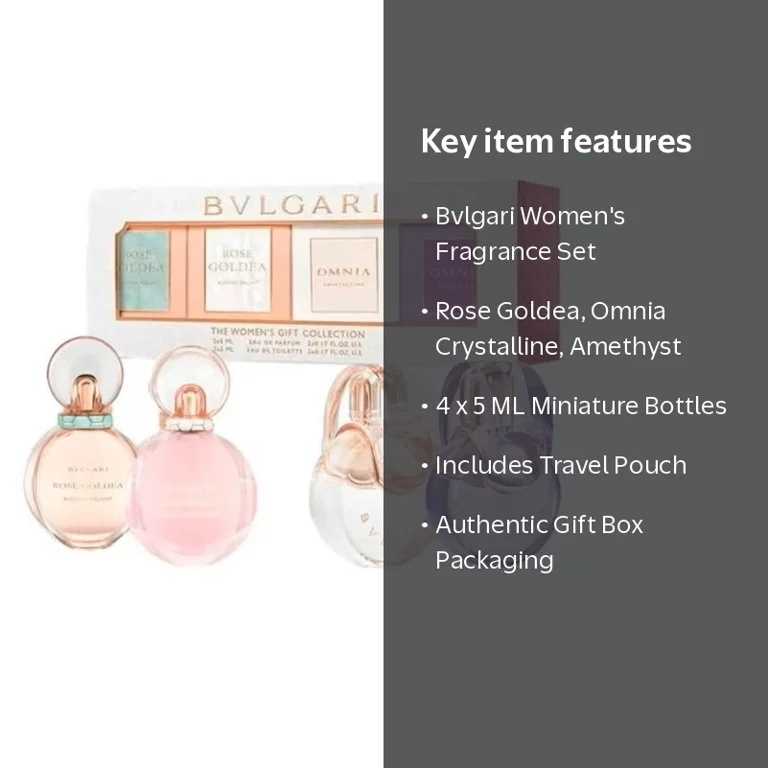 Bvlgari 4 piece Womens Gift Collection miniature perfume Set NIB