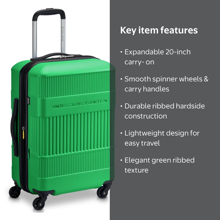 United Colors of Benetton x Delsey Paris Ribbed Hardside 20
