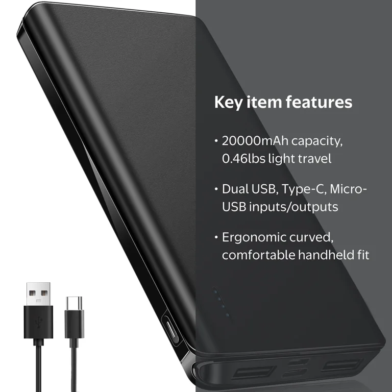 Battery bank Portable charger パワーバンク 20000mah モバイル