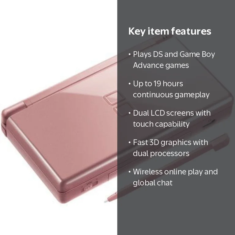 Nintendo, Nintendo DS Lite, Metallic Rose, Refurbished - Walmart.com