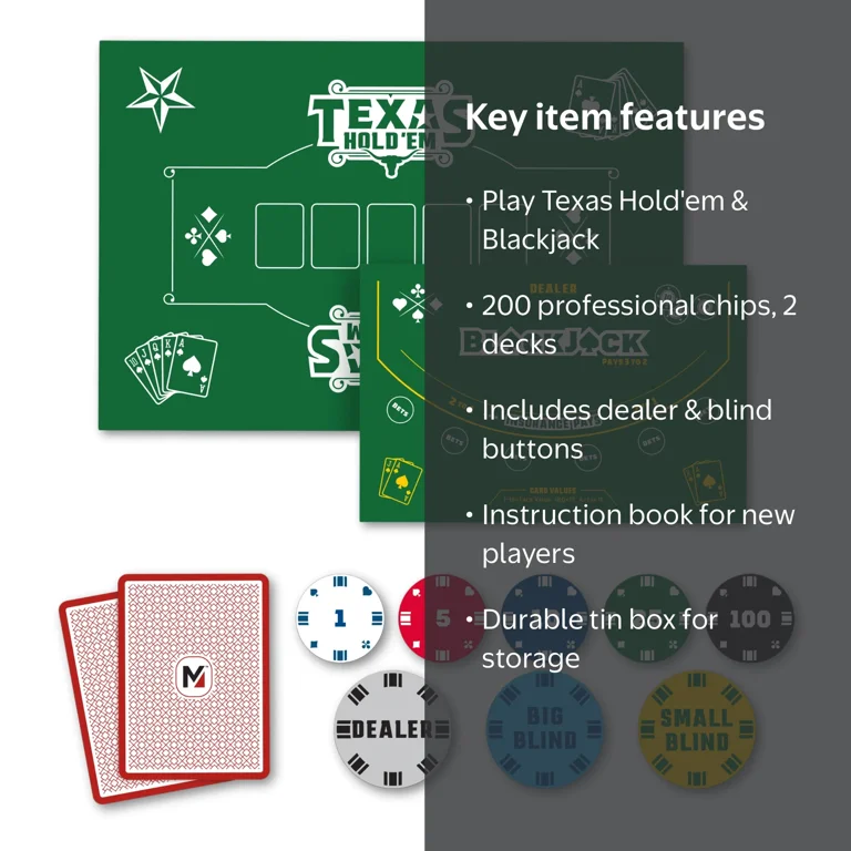 MinnARK, Complete Game Set, Texas Hold'em & Card Game, 207pc