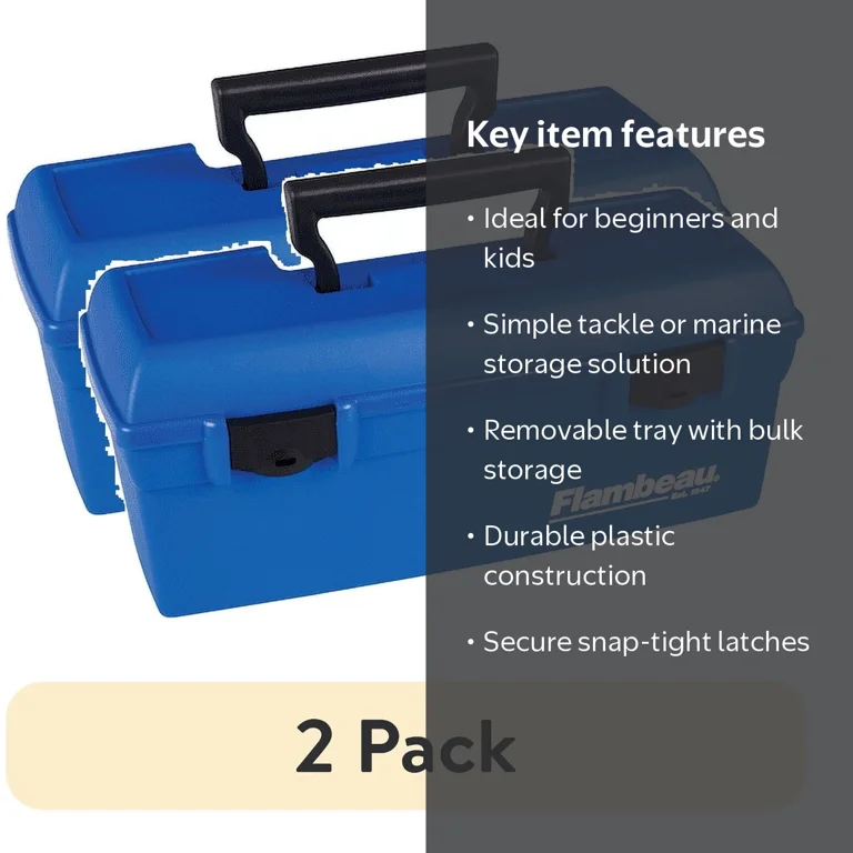 2 pack) Flambeau Outdoors, 6009TD Lil Brute Fishing Tackle Box