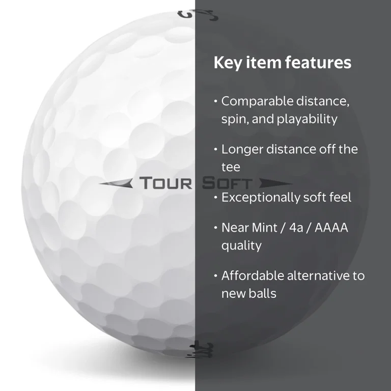 Titleist Recycled Tour Soft Golf Balls, Exceptional Distance