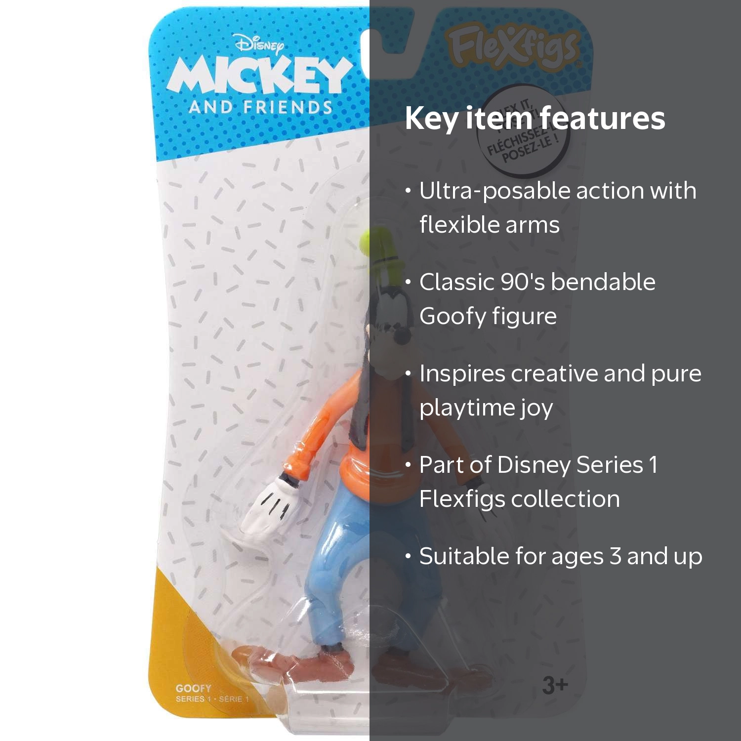 Disney Series 1 Flexfigs Goofy Bendable Figure - Walmart.com