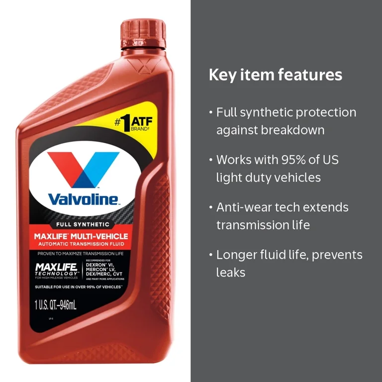 Valvoline, MaxLife Multi-Vehicle ATF, 1 QT, Full Synthetic Fluid
