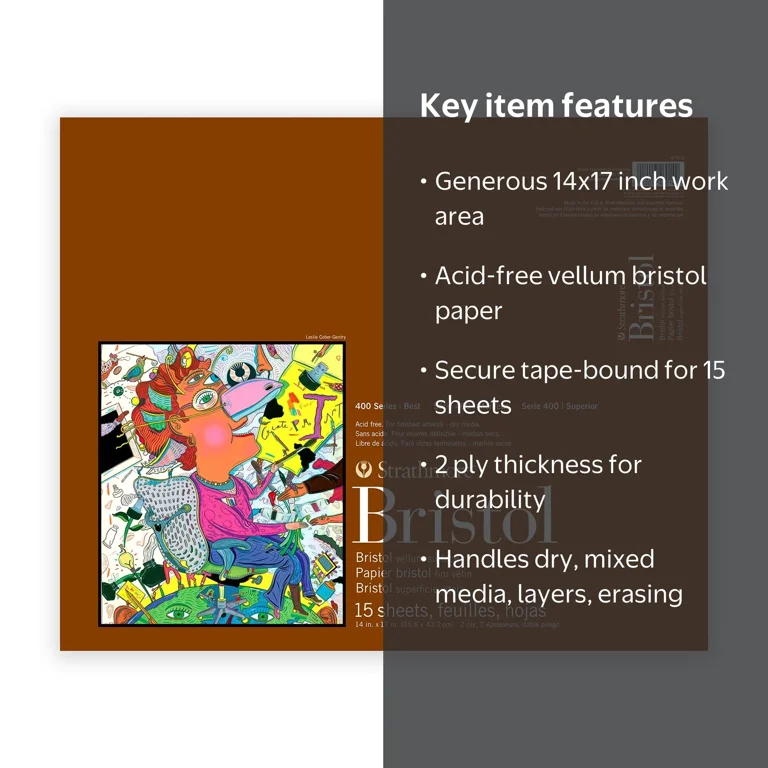 Strathmore Bristol Paper Pad, 400 Series, Vellum, 14