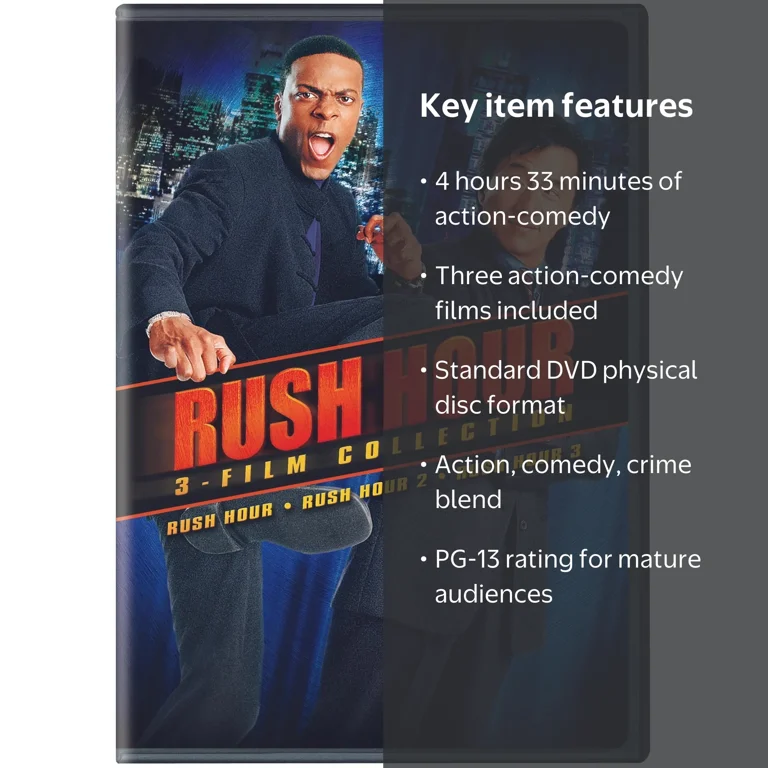 SDS, Rush Hour 3-Film Collection, DVD, Action Comedy Crime