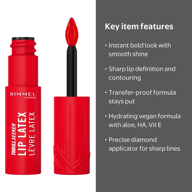 Rimmel Thrill Seeker Lip Latex, 350 Spicy, 0.2 fl oz - Walmart.com