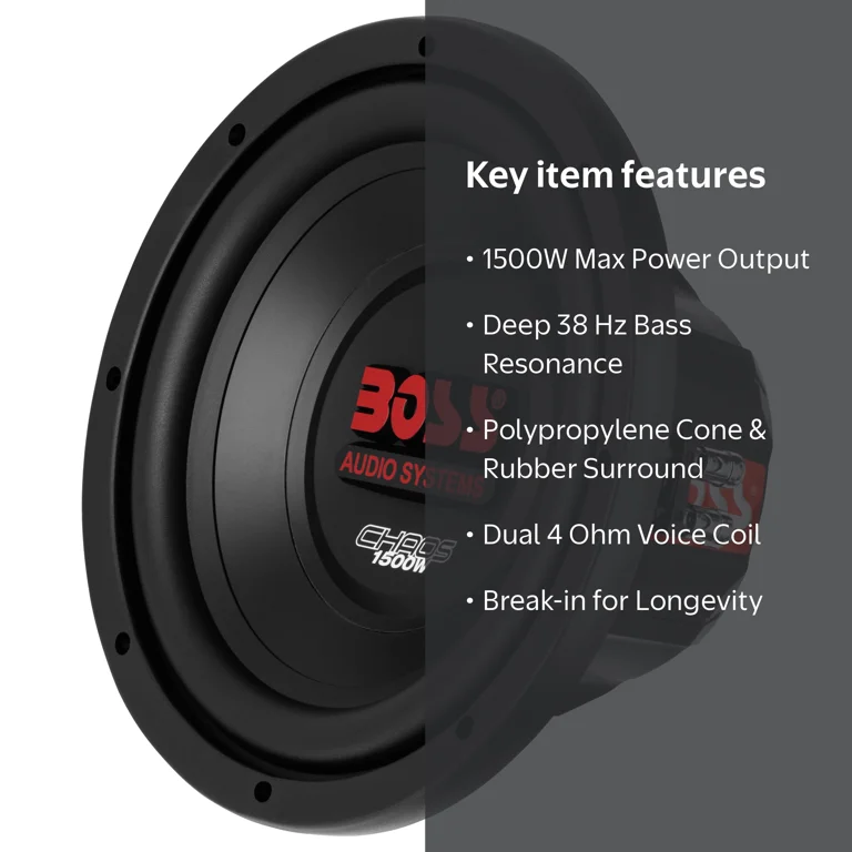 BOSS Audio Systems CH10DVC Chaos Series 10 inch Car Subwoofer