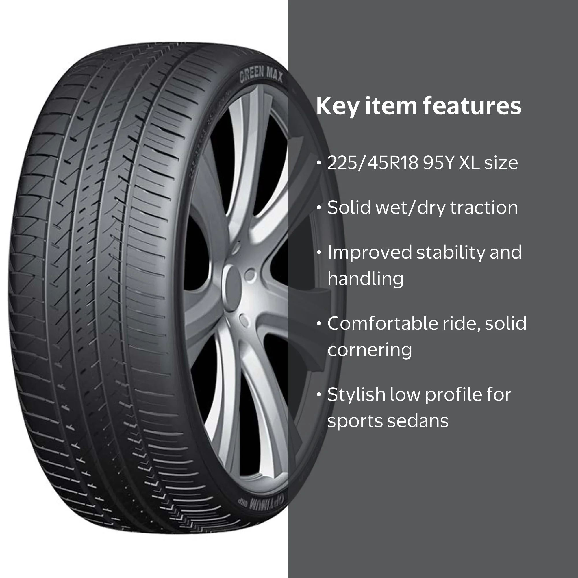 Green Max Optimum UHP UHP 225/45R18 95Y XL Passenger Tire