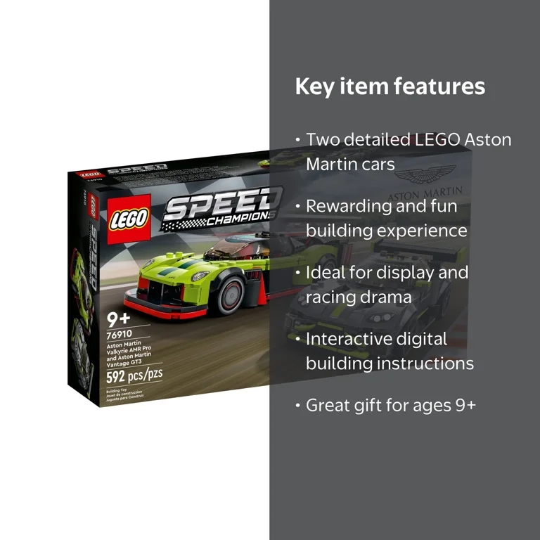 LEGO Speed Champions Aston Martin Valkyrie AMR Pro & Vantage GT3