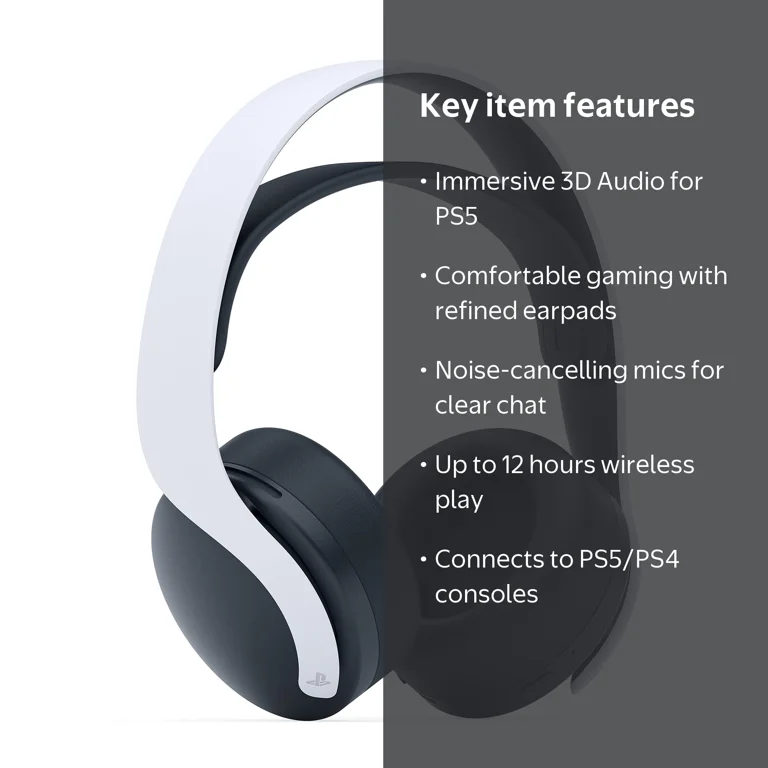 PlayStation, Wireless Headset, CFI-ZWH1, White, 3D Audio - Walmart.com