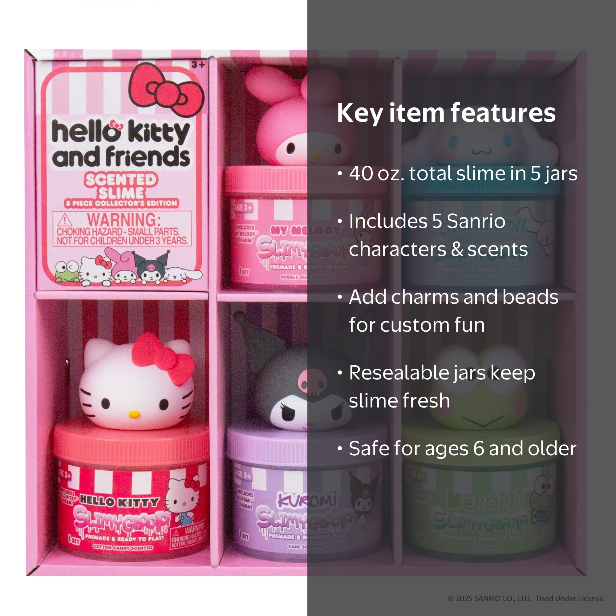 Hello Kitty® And Friends Scented Slime Jars – 5-Piece Collector's