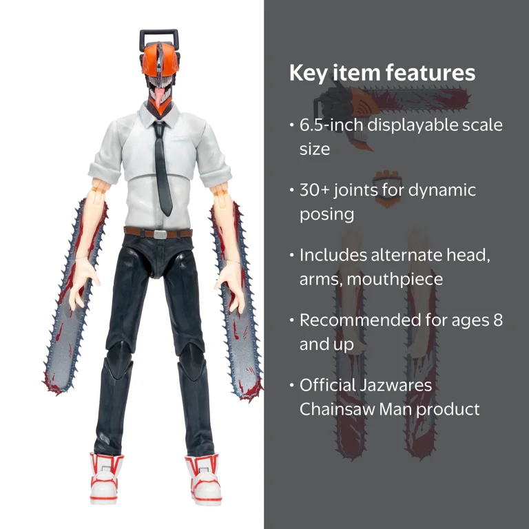 Kanzen, Total Anime Chainsaw Man, 6.5-Inch Action Figure, Includes