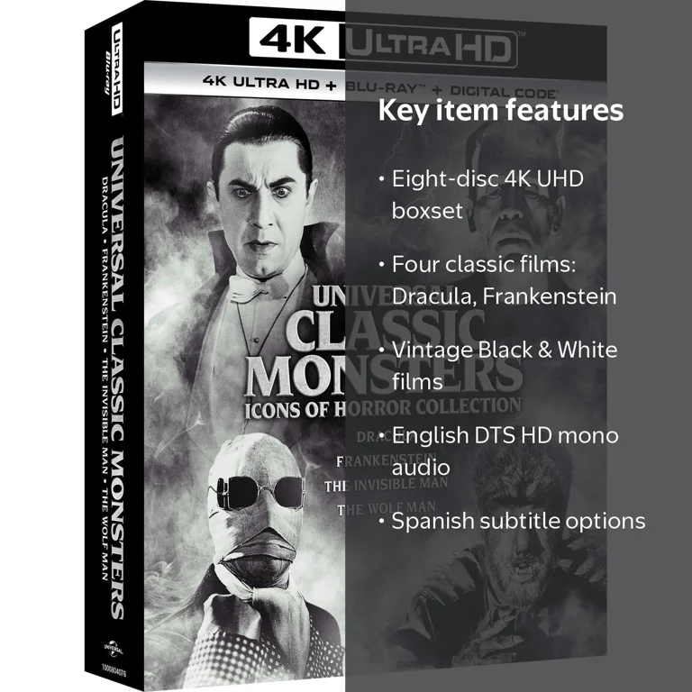 Universal Studios Classic Monsters: Icons of Horror 4K UHD Boxset