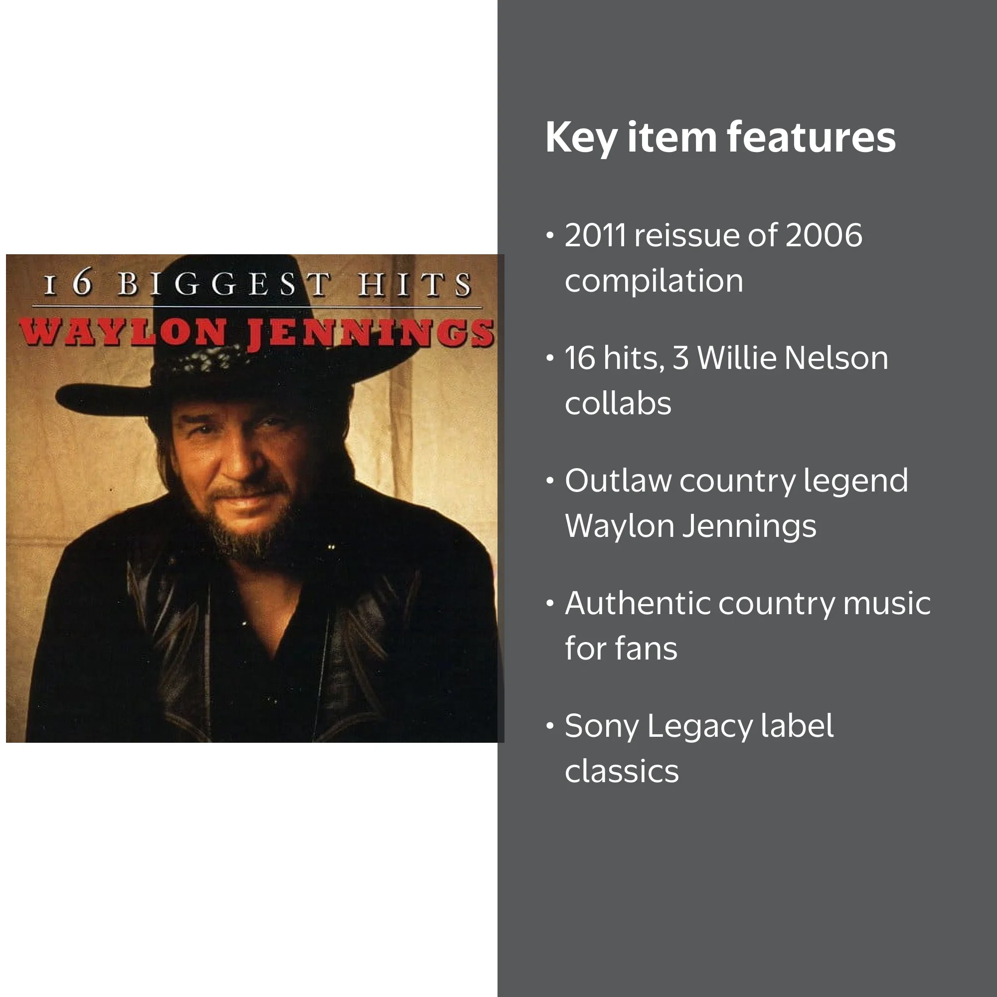 Sony Music, Music & Performance, 16 Biggest Hits, Waylon Jennings