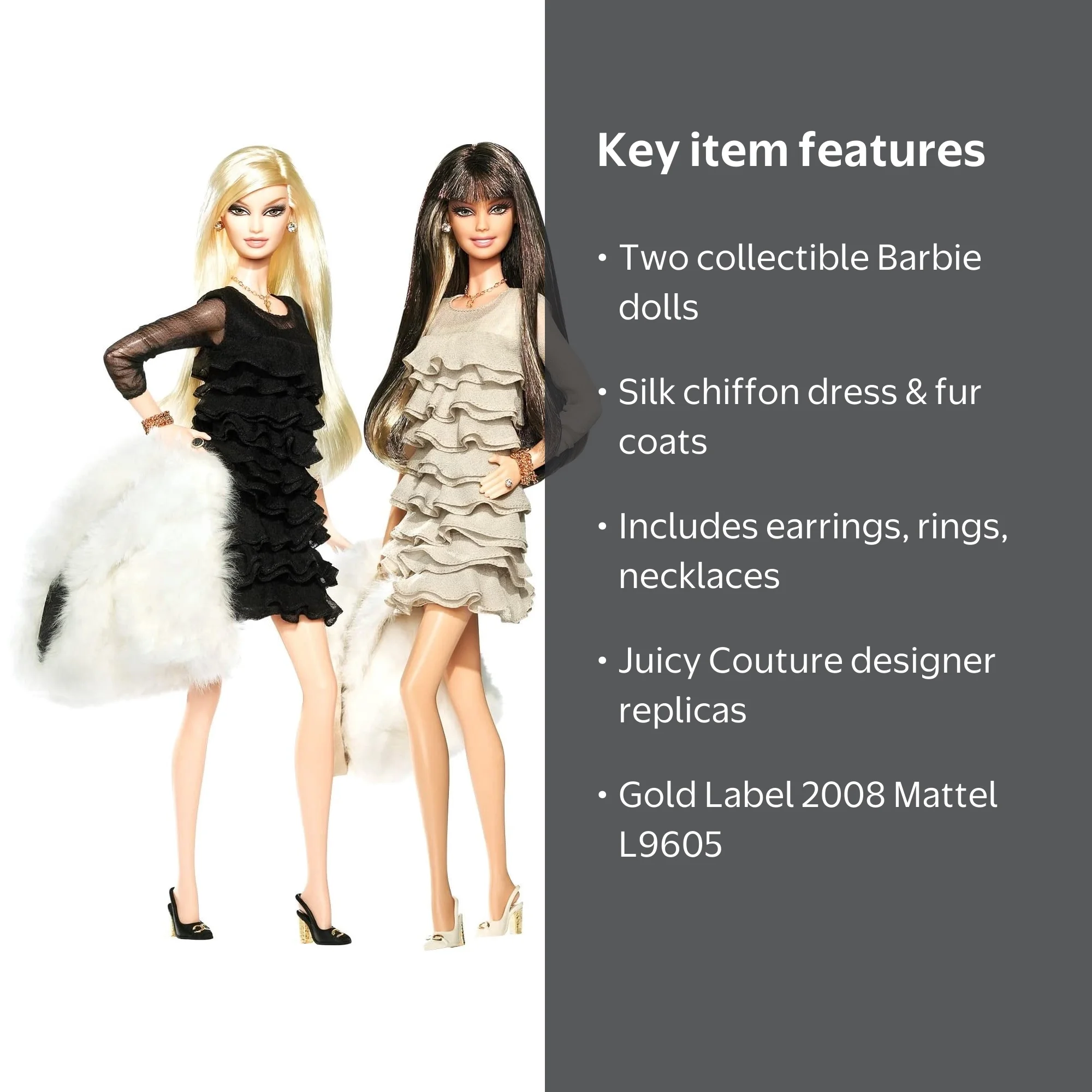 Juicy Couture Barbie Set - Miniature dolls for toy retailers 