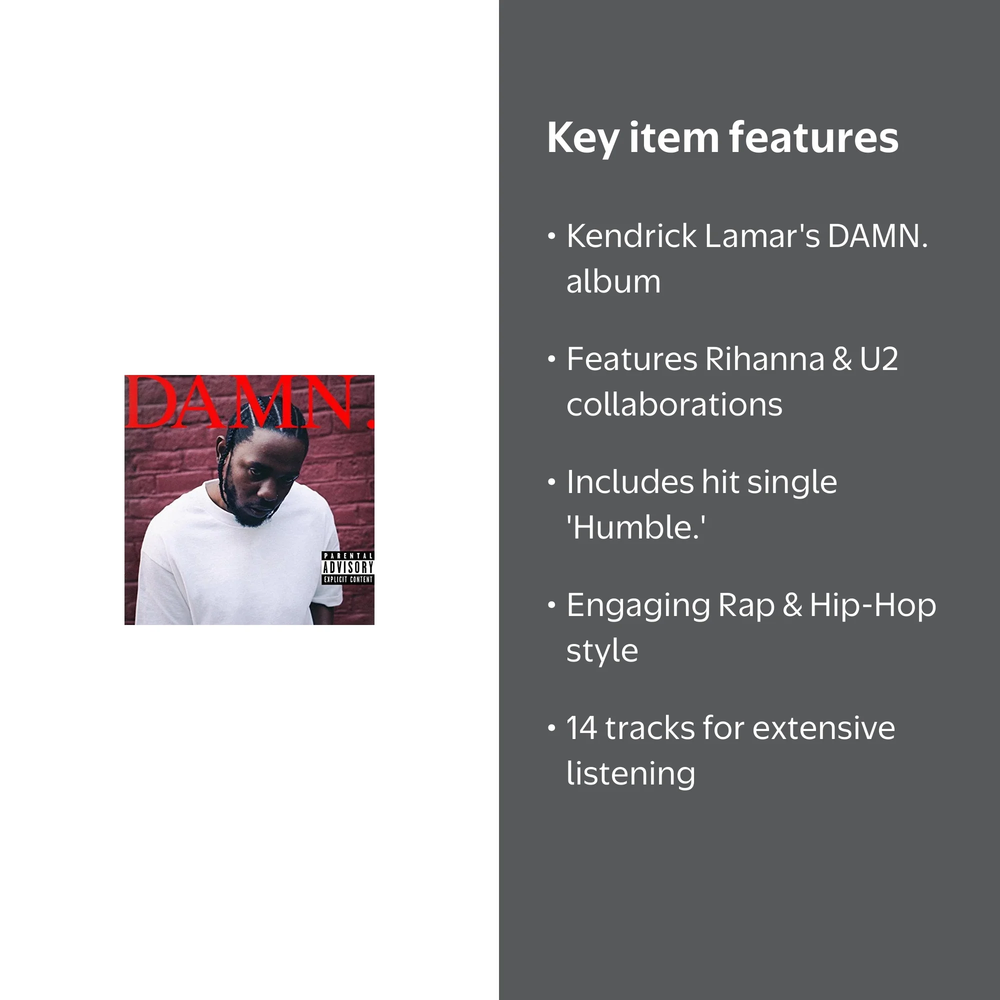 Aftermath, Kendrick Lamar - DAMN CD, 14 Songs Including Humble