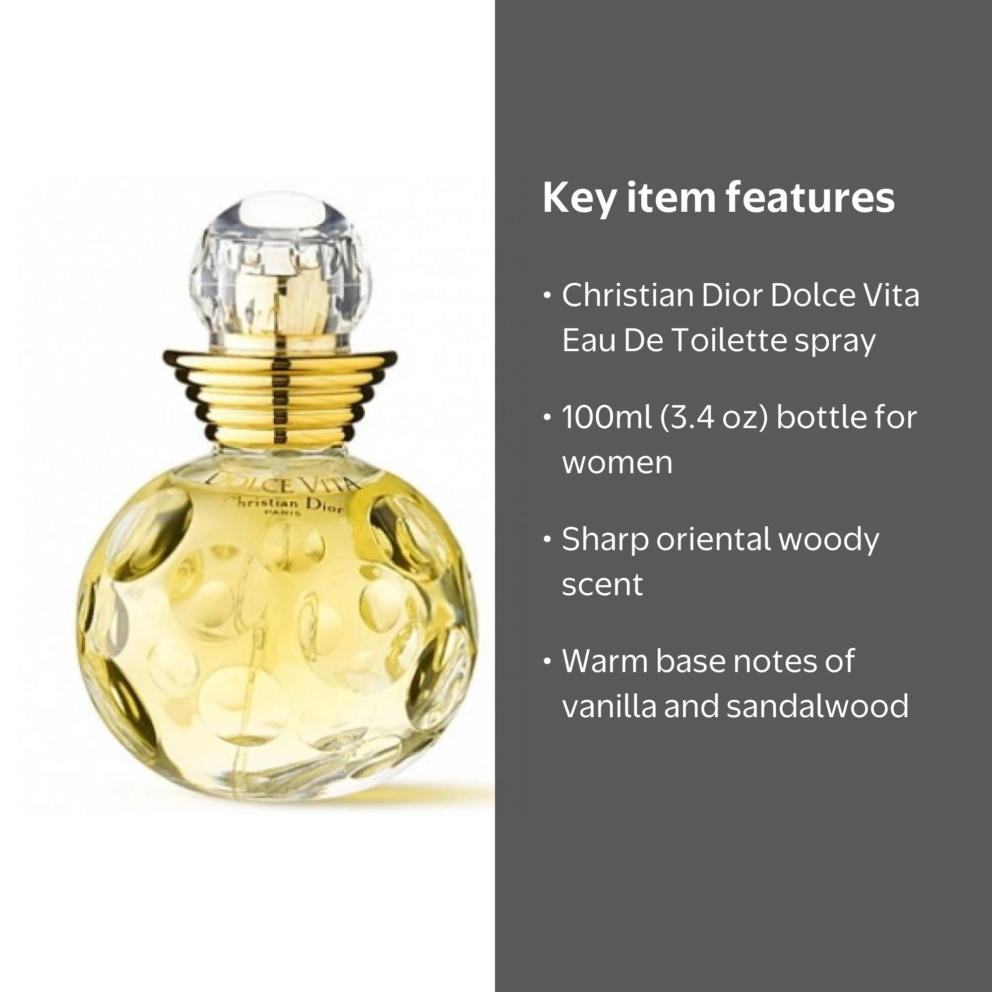 Dior, Eau De Toilette Spray, 3.4 oz, Christian Dior Dolce Vita