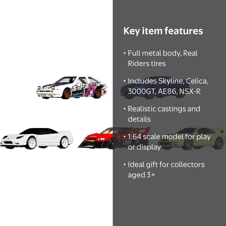 Hot Wheels Car Culture Mountain Drifters 5-pack with 1:64 scale