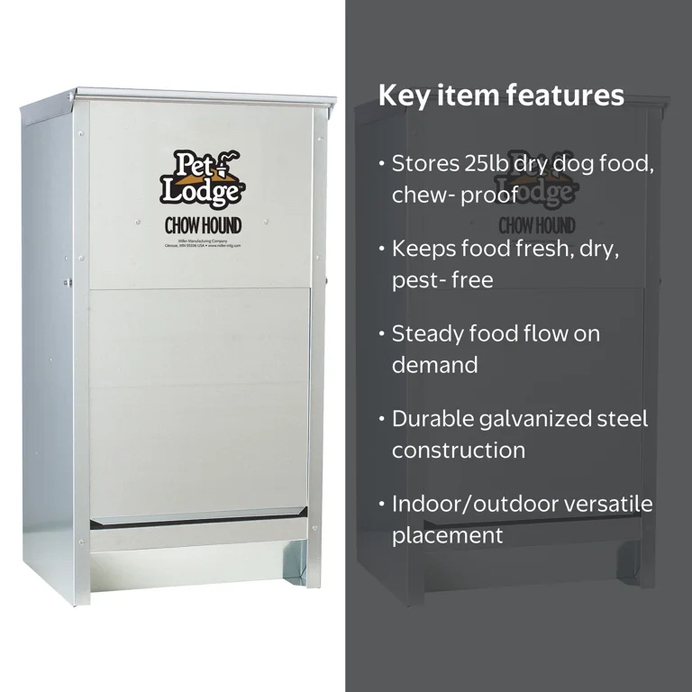 Little Giant, Dog Food Feeder, 25 LB, Automatic Steel - Walmart.com