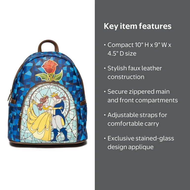 beauty and the beast loungefly mini backpack Castle & Belle Tale As Old As Time The few minutes in Beauty and the Beast where the newly affectionate couple twirl around the floor while Mrs Loungefly Beauty and the Beast