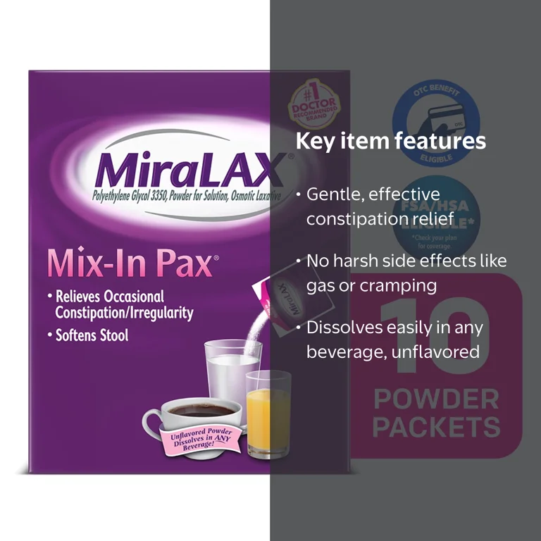 best laxative for glp 1 constipation MiraLAX Powder Unflavored Osmotic MiraLAX provides constipation relief without harsh side effects like cramping MiraLAX Laxative Powder for Gentle