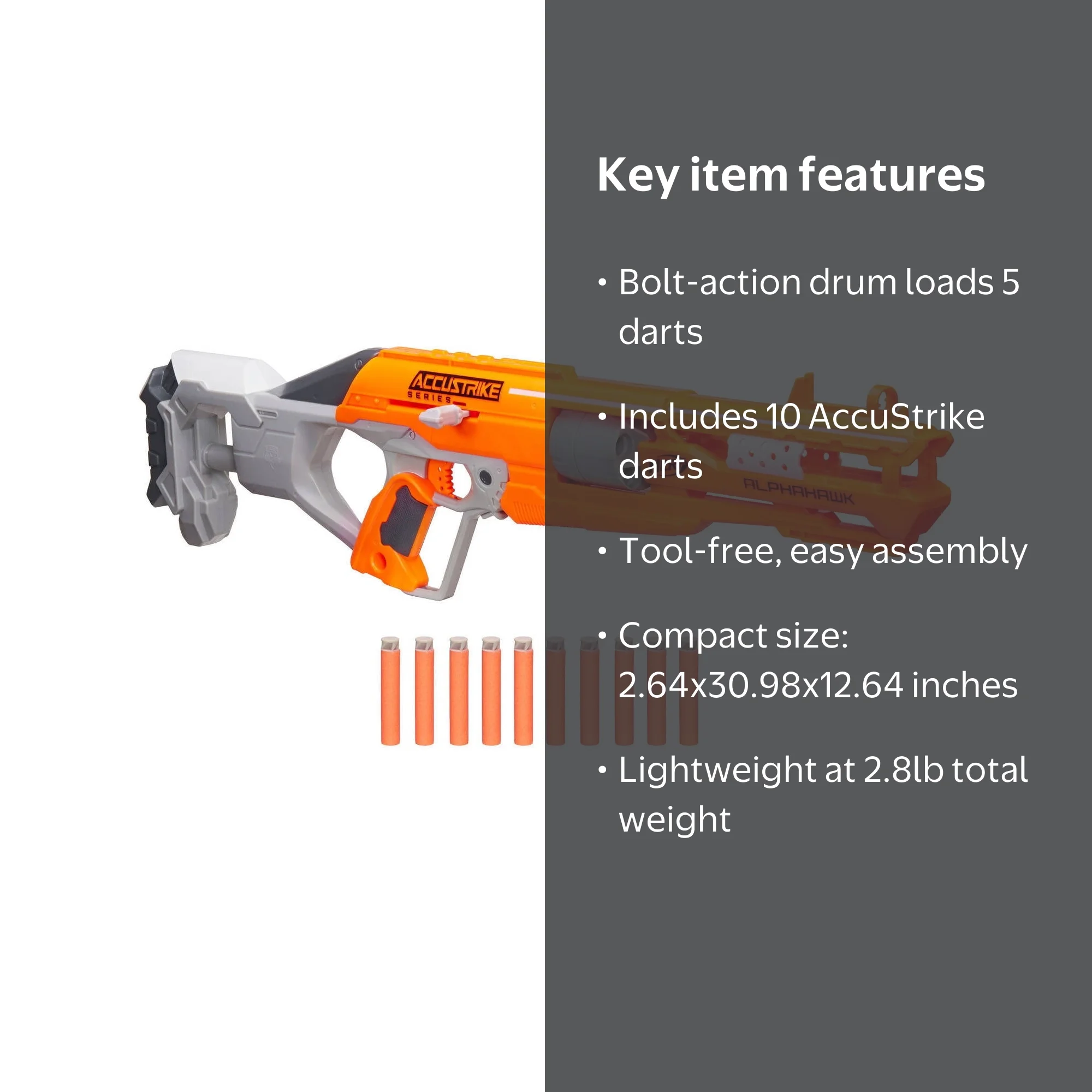 Nerf N-Strike Elite AccuStrike AlphaHawk Blaster with Precision