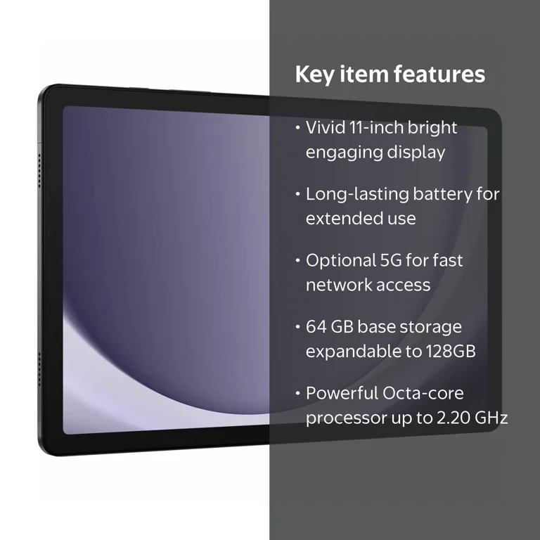 SAMSUNG Galaxy Tab A9+ 5G, 11? 64GB, Wi-Fi (AT&T), Upgraded