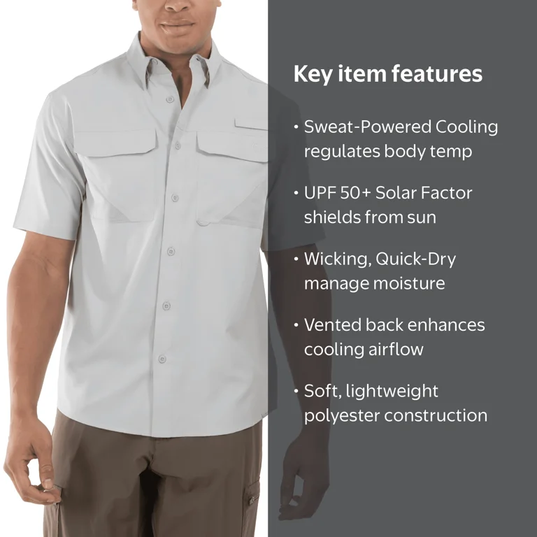Realtree Men's Silver Lake Extra Large Short Sleeve Guide Shirt
