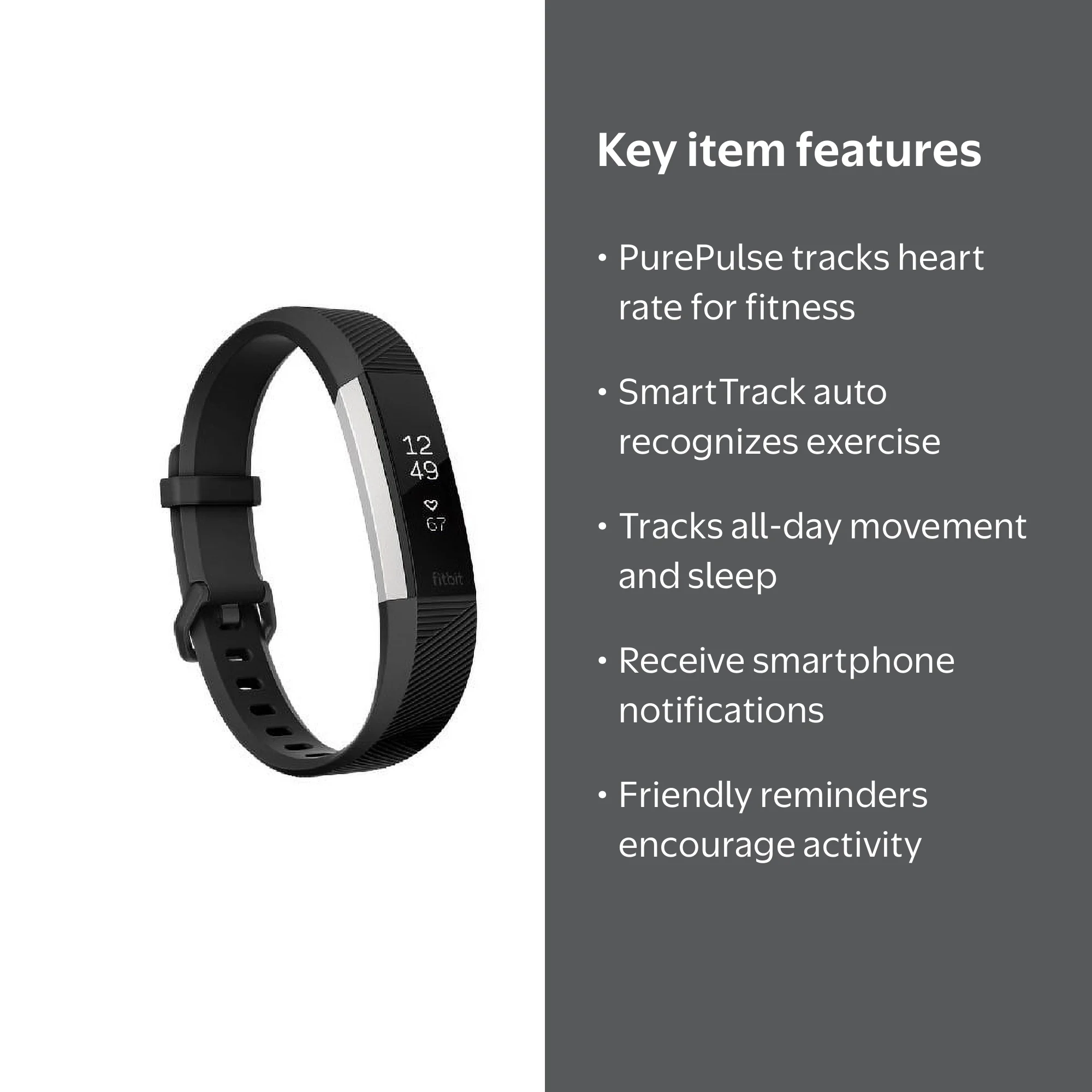 Fitbit, Alta HR Activity Tracker, Small, Black with Heart Rate