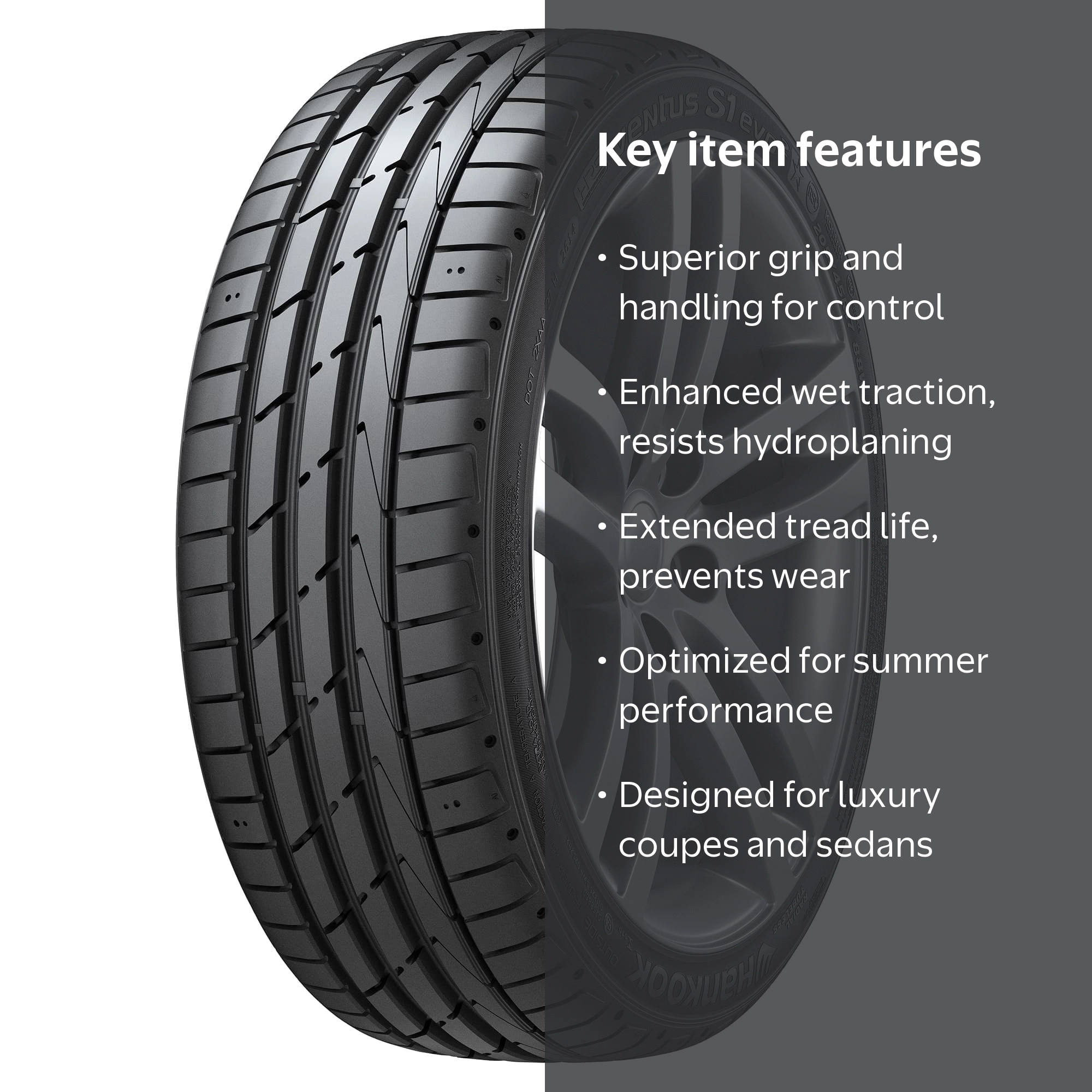 タイヤ・ホイール 245/40r18 HANKOOK (8-61) Hankook Ventus S1 Evo2 K117 Tire 245/40R18 93Y - Performance