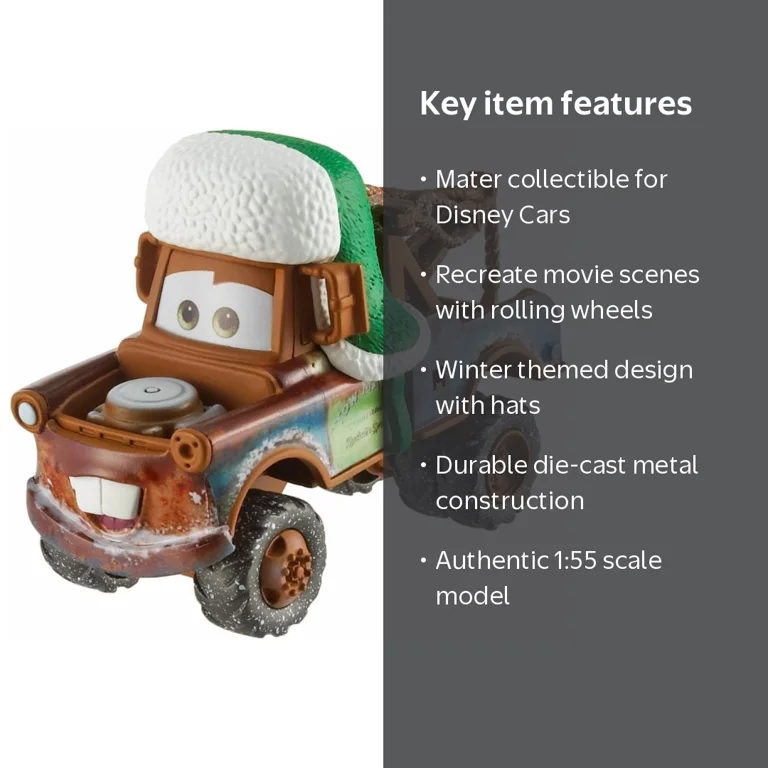 Disney Pixar Toy: Winter Mater Diecast Car in 1:55 Scale - Walmart.com