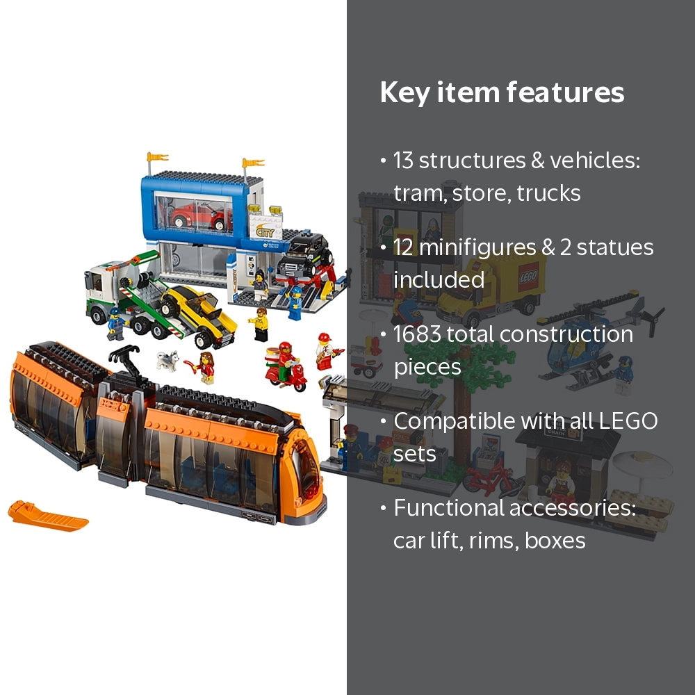 LEGO, City Square Building Set, 60097, 1683 Pieces - Walmart.com