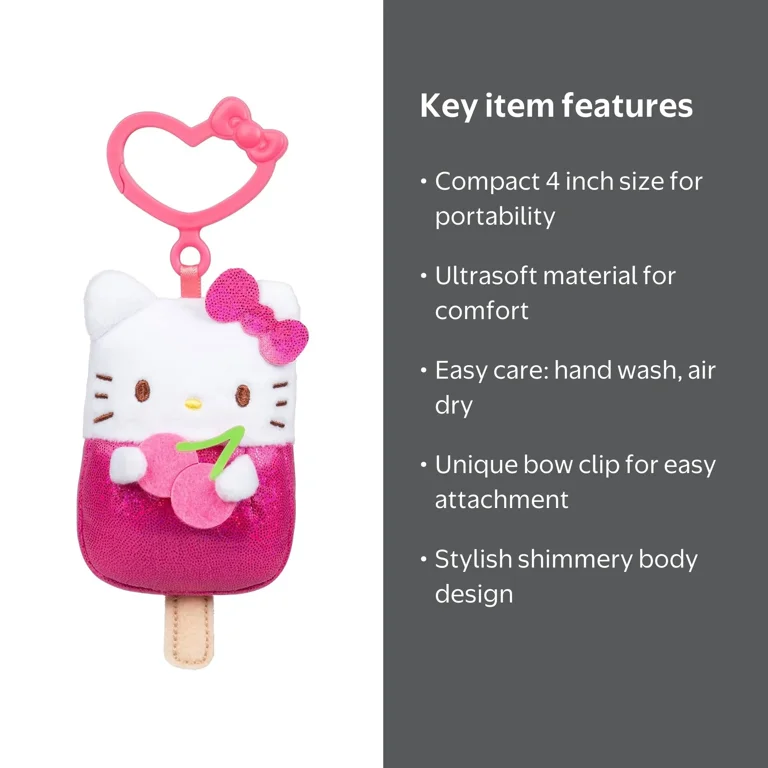 Sanrio Series 2 Hello Kitty Clip on Plush (Popsicle) - Walmart.com
